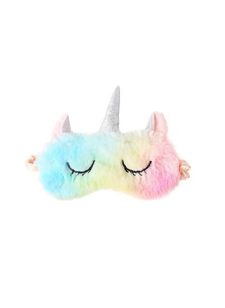 LYDBAOBO Kawaii Unicorn Eye Mask Cartoon Sleeping Mask Stuffed Toy  - Image 1