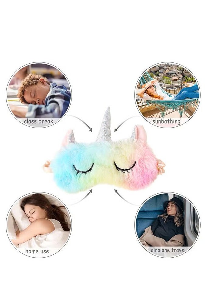 LYDBAOBO Kawaii Unicorn Eye Mask Cartoon Sleeping Mask Stuffed Toy  - Image 3