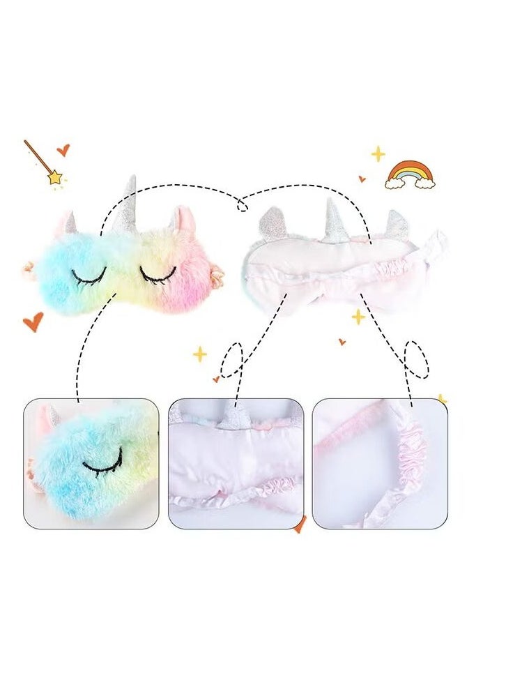 LYDBAOBO Kawaii Unicorn Eye Mask Cartoon Sleeping Mask Stuffed Toy  - Image 2