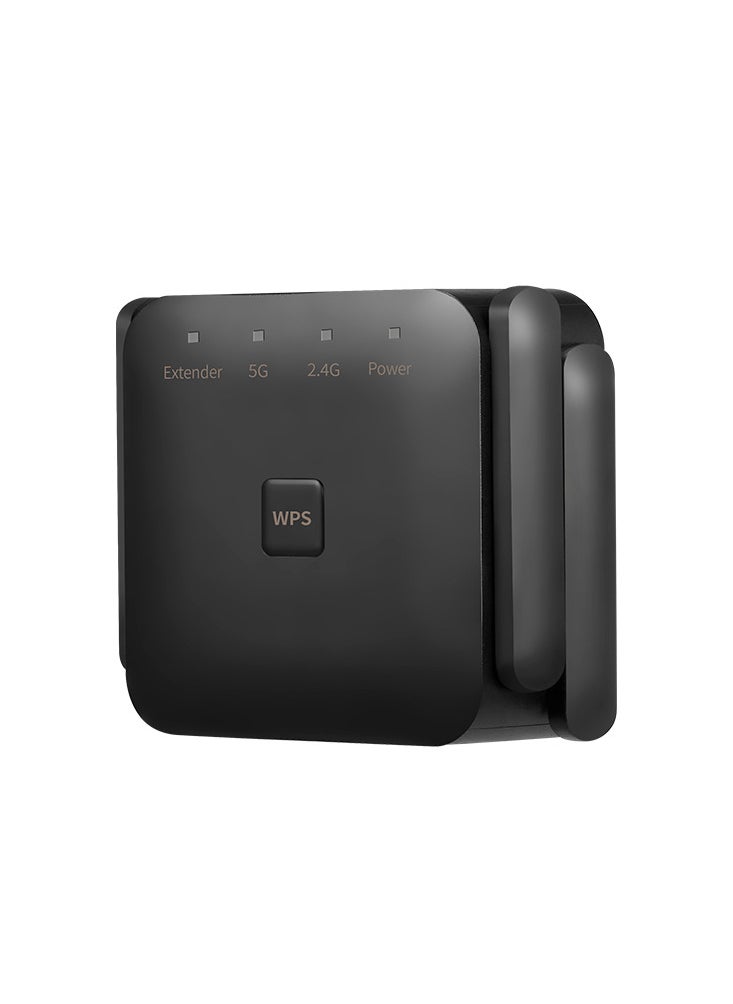 Generic 1200Mbps Dual Frequency 2.4G/5G  WiFi Range Extender for Home Office Black  - Image 3