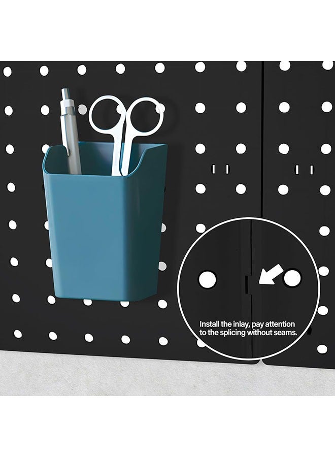 YelaJoy Peg Board, 8Pcs Pegboard Wall Organizer Panels Black Pegboard Wall Mount, ABS Pegboard for Home, Craft Room, Garage, Kitchen, Workshop, Tool Organization, 10*10in Peg Boards. (No Hooks ) - Image 4