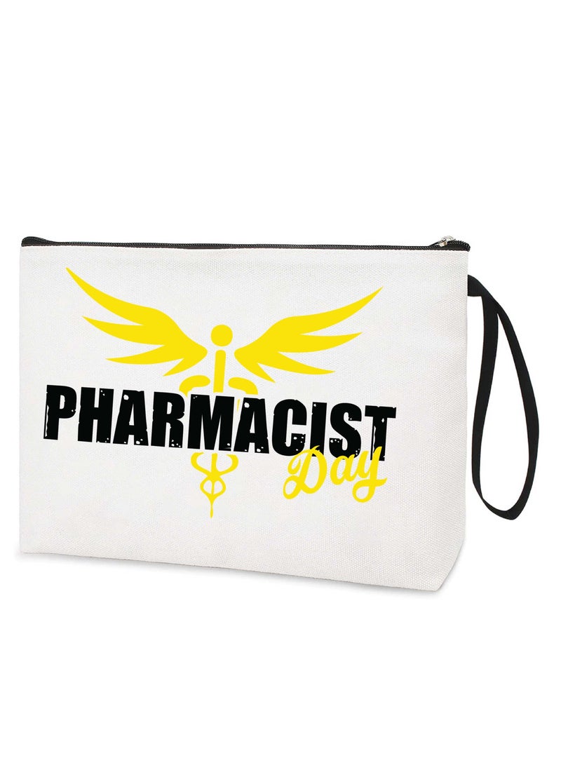 PRINTSHOP4ME Pharmacist Day Cosmetic Bags with Zipper Portable Multipurpose Cosmetic Pouch or Pharmacy Bag suitable Graduation Gift for Medical Students (Design 5 ) 