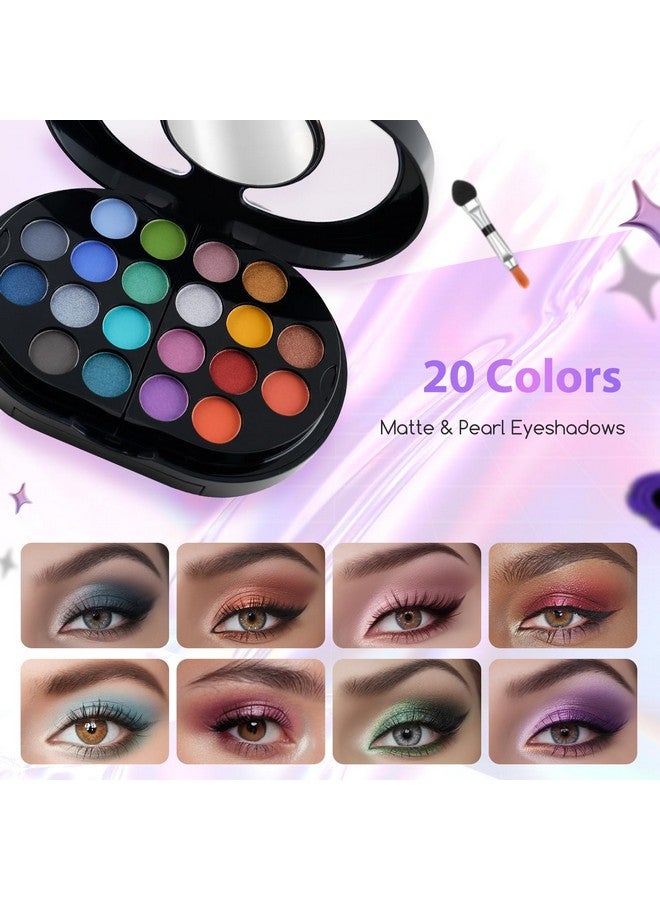 كولور_نيمف لوحة مكياج كولور نيمف للسفر مع ظلال عيون متعددة الألوان، خافي عيوب، لمعان للجسم، ملمع شفاه، أحمر خدود، هايلايتر، أدوات وضع مكياج ومرآة - Image 5