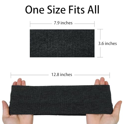 TERSE Headbands for Women Wide Non Slip Boho Head Bands Elastic Thick Soft Hairbands Fashion Workout Yoga Hair Accessories 6 Pack - Image 3