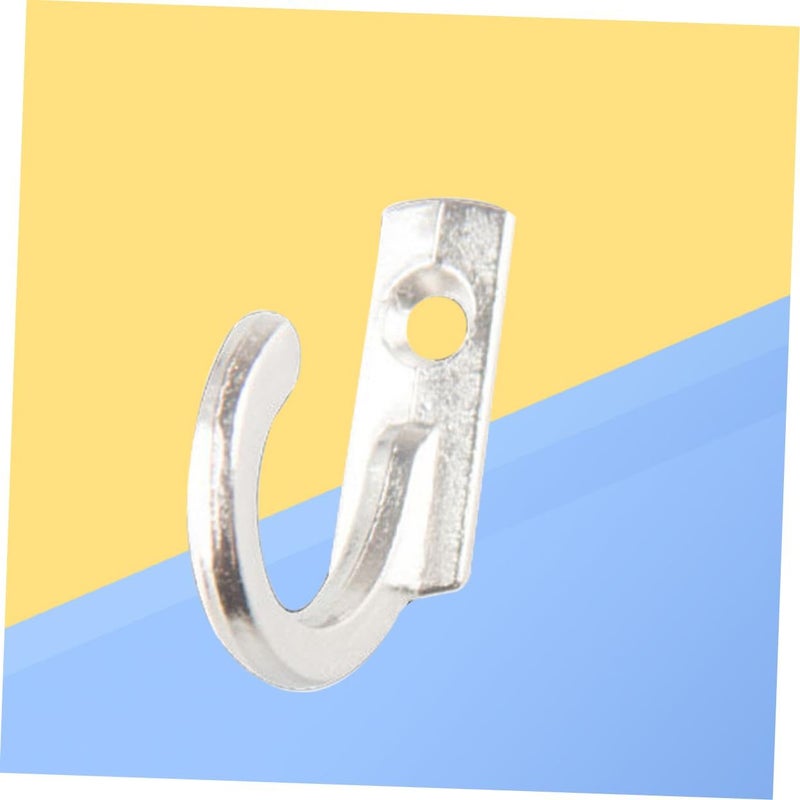 Mikikit 3pcs Silver Retro Single Prong Wall Hooks For Coats Hats Towels Vintage Decor - Image 3