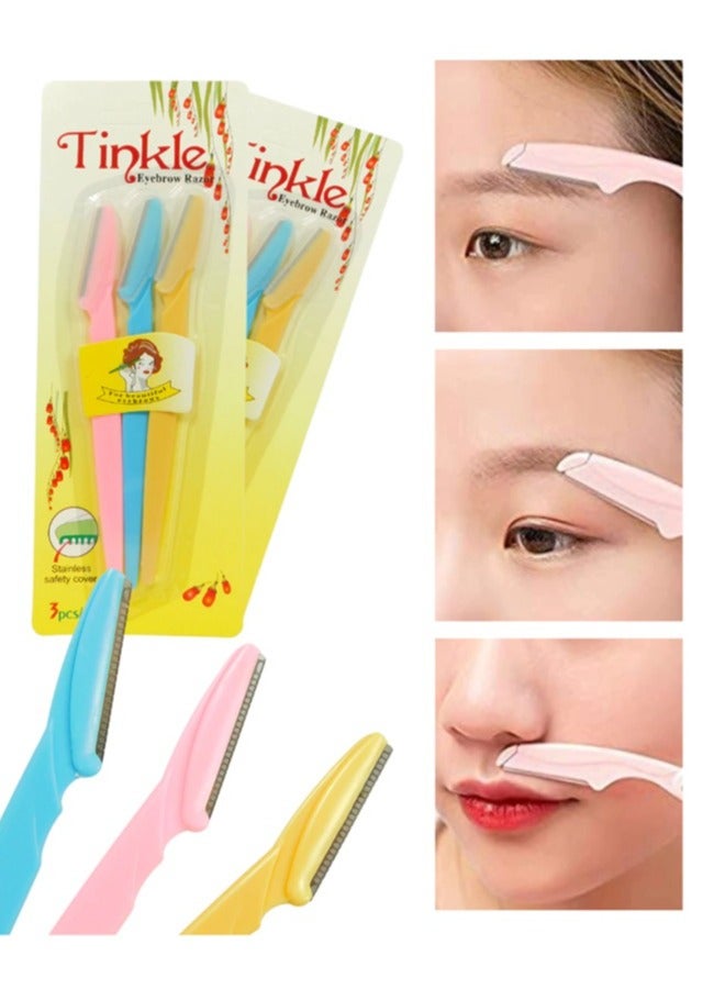 Tinkle Eyebrow Razor 9 pcs (3 Packs) | Original Twinkle Face & Bikini Hair Trimmer | Women Facial Hair Remover for Eyebrow, Neck & Upper Lip | Smooth & Safe Blades for Gentle Shaving - Image 2