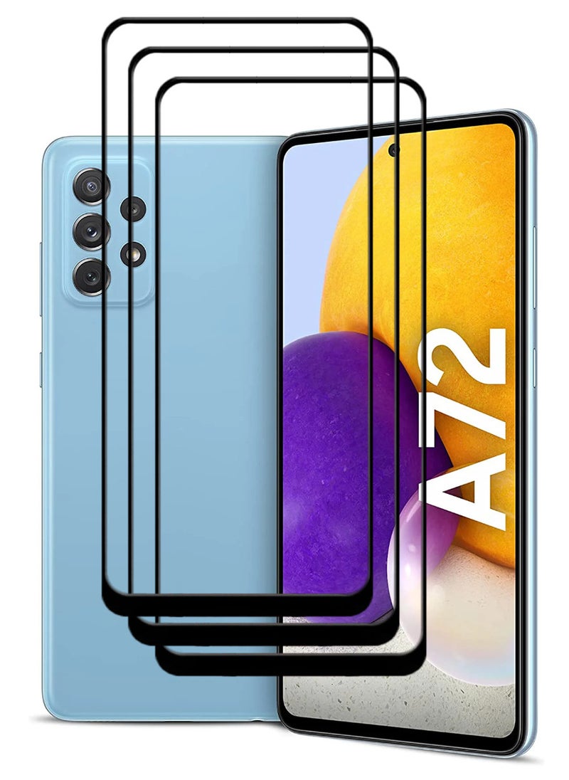ACLIX 3 Pieces Antistatic ESD Dustproof Premium Quality High Definition Tempered Glass Screen Protector Designed For Samsung Galaxy A72 - Image 1