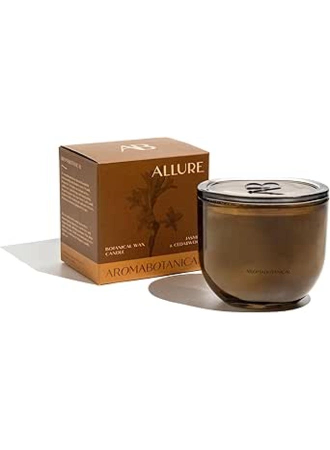 ALLURE Jar Candle 400g | Jasmine & Cedarwood Scented Candle | Botanical Wax Aromatherapy Candle | Long Lasting Clean Burn | Luxury Home Fragrance Gift for Living Room - Image 1