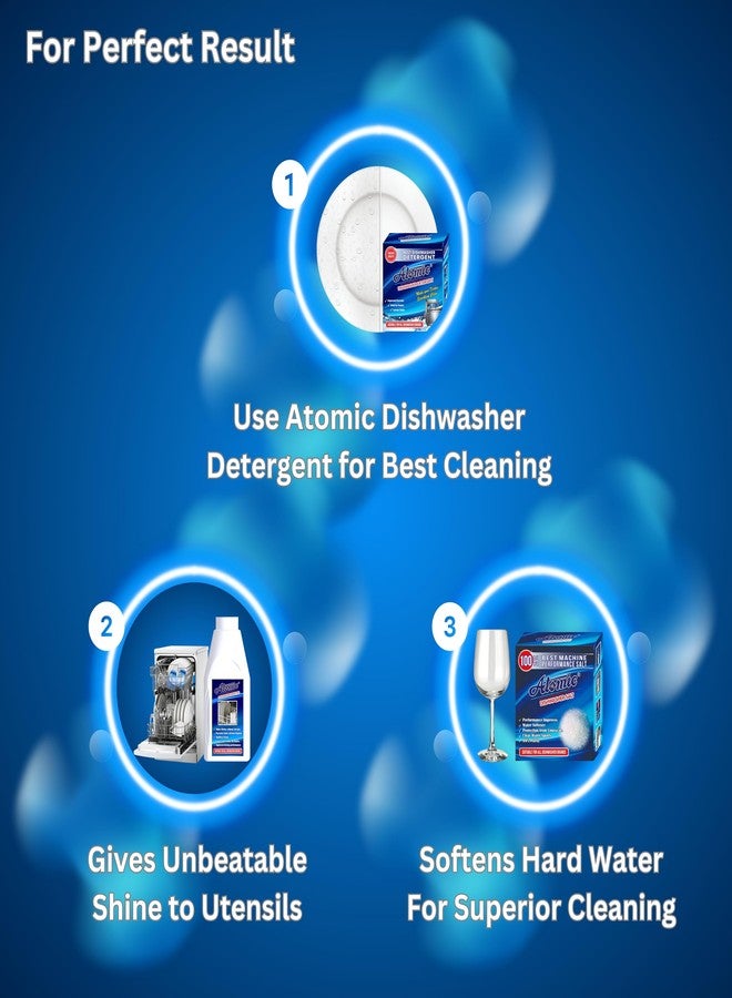 Atomic Dishwasher Rinse Aid Liquid 400 ml For Shine & Dry Dishes Sparkling with Lemon Fresh and Give Fortune of Finish to Crockery - Image 4