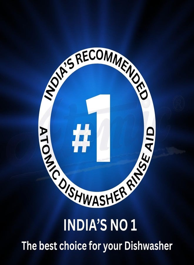 Atomic Dishwasher Rinse Aid Liquid 400 ml For Shine & Dry Dishes Sparkling with Lemon Fresh and Give Fortune of Finish to Crockery - Image 5
