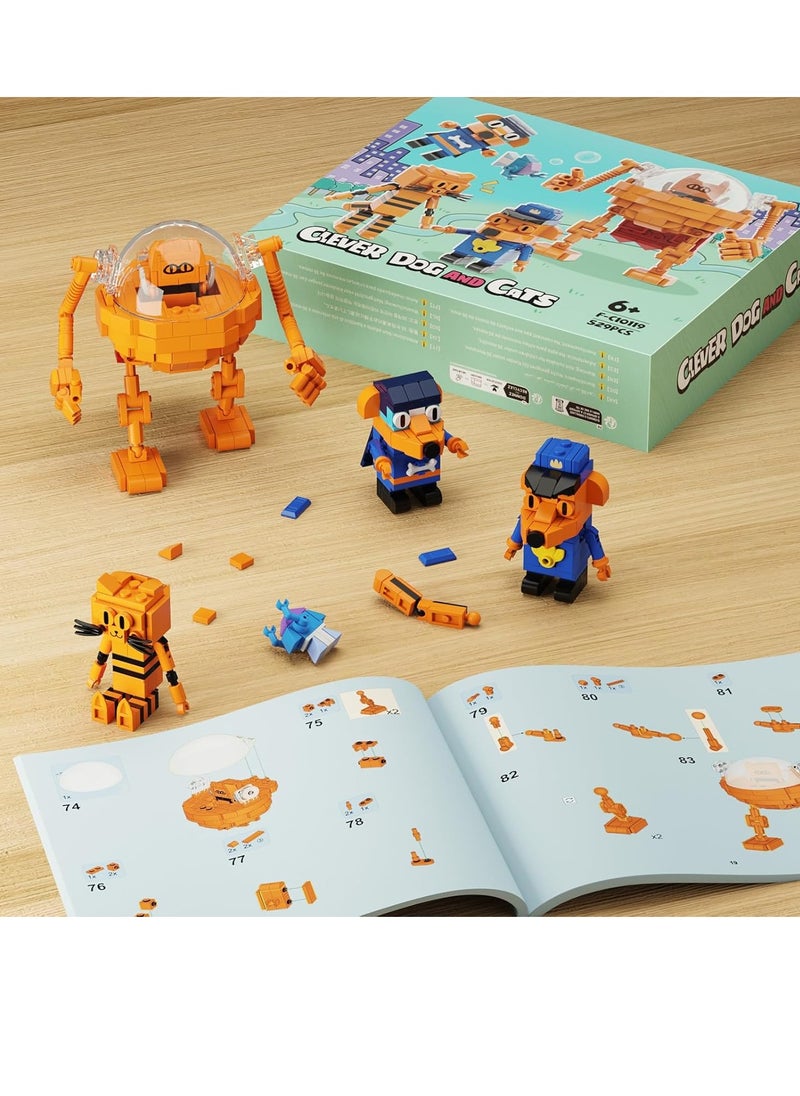 General Dog Building Toy - Clever Dog and Cat Playset, Classic Comics Collectibles Gift for Kids Aged 8+ POP Fans (529PCS)  - Image 5