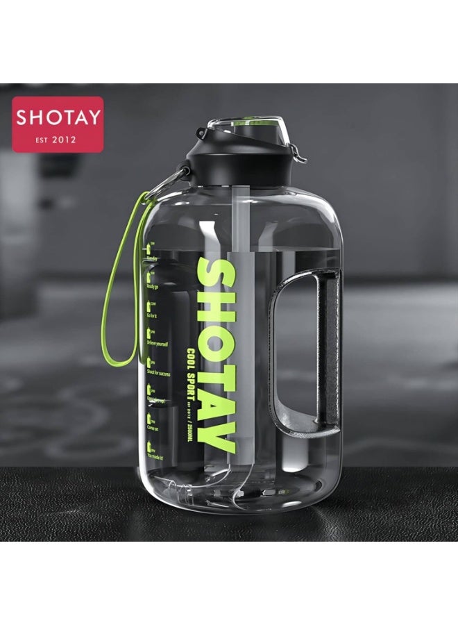 SHOTAY Sports Water Bottle 1.5L BPA-Free with Straw & Time Marker, Leakproof Motivational Water Bottle with Handle, Large Reusable Water Jug for Gym, Fitness, Hiking, Camping & Daily Use - Image 5