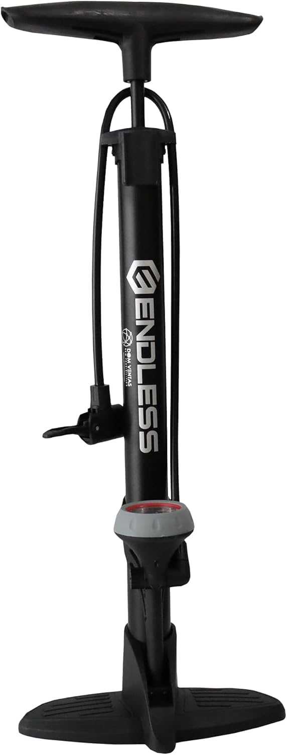 Endless EL1052 160 PSI Portable Road Bike, Bicycle Floor Hand Air Pump | Black | Material : Alloy Steel | Tire Inflator with Gauge, Rotatable Pipe Knob for Convenience | For All Inflating Purpose - Image 1