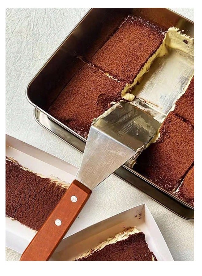 Bin Shihon 3 stainless steel spoons with wooden handles for baking, grilling and chopping - Image 3