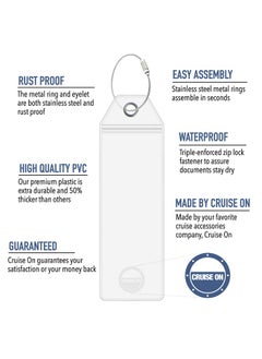 Cruise On Cruise On Celebrity Cruise Luggage Tag Holder (4 Pack) - Fits All Celebrity Ships & Tags, Clear Travel Essentials for 2025-2026, Durable Waterproof Cruise Ship Accessories  - Image 5