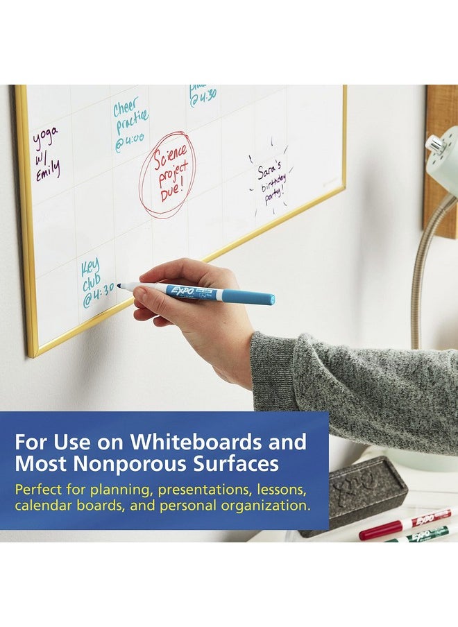 Expo EXPO Low Odor Dry Erase Markers, Fine Tip, Black, 4 Count  - Image 2
