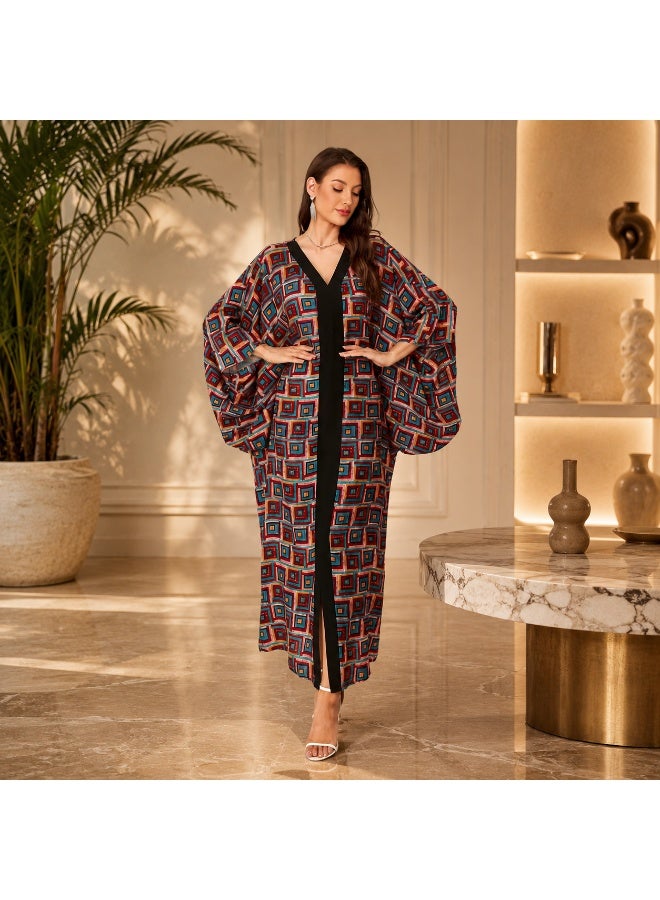 Women's Printed Kaftan - Lightweight Maxi Beach Cover Up & Nightwear - Image 5