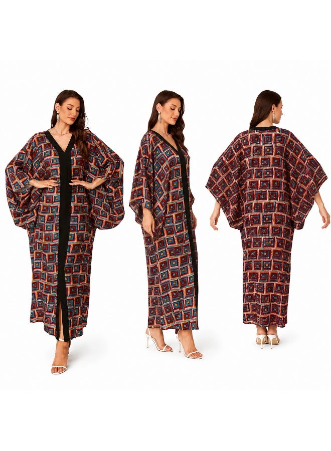 Women's Printed Kaftan - Lightweight Maxi Beach Cover Up & Nightwear - Image 1