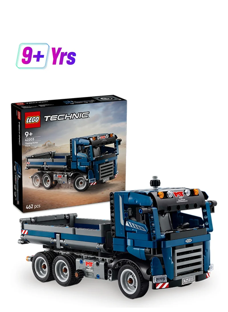 ليغو Technic Tipping Dump Truck Toy with Steering & Moving Dump Box - Construction Vehicle Set for 9+ Years Old Boys & Girls - Fun Birthday & Holidays Gift Idea - 42203 (462 pieces)