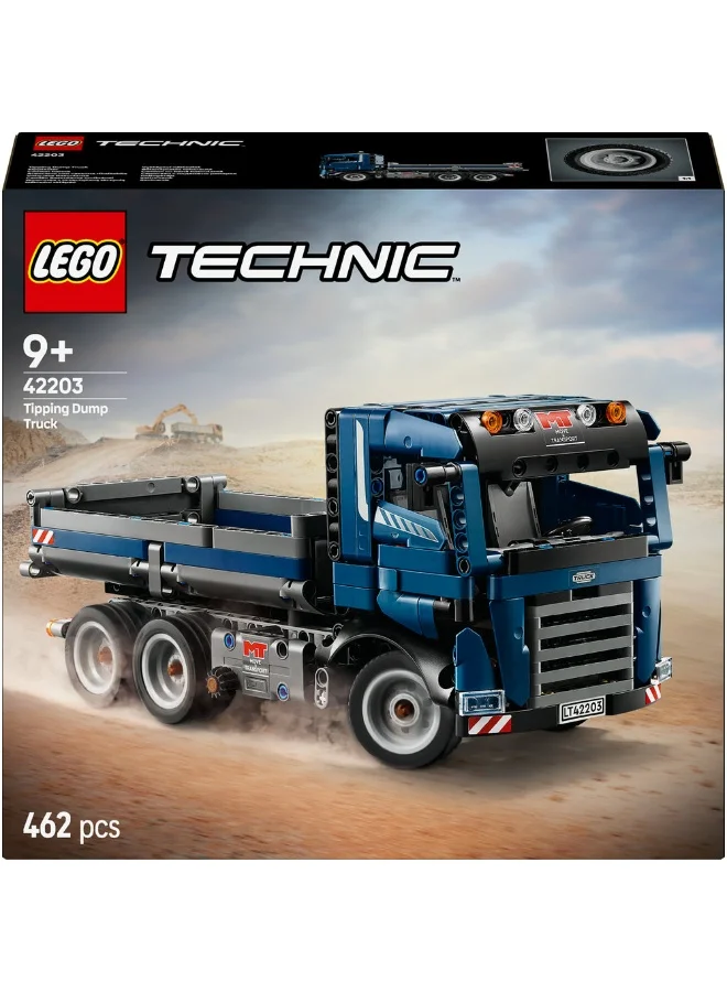 ليغو لعبة الشاحنة القلابة من ليغو® Technic، مجموعة مركبة التشييد الزرقاء 42203