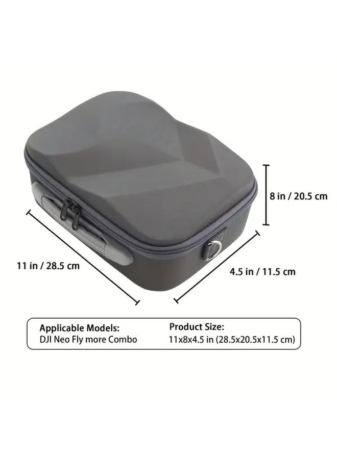 Gray DJI Neo Drone Case With Shoulder Bag Hard Shell Protective Cover - Image 4