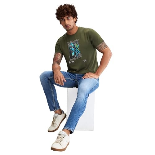 Spykar Men's Slim Fit Mid Rise Casual Jeans Light Blue - Image 2