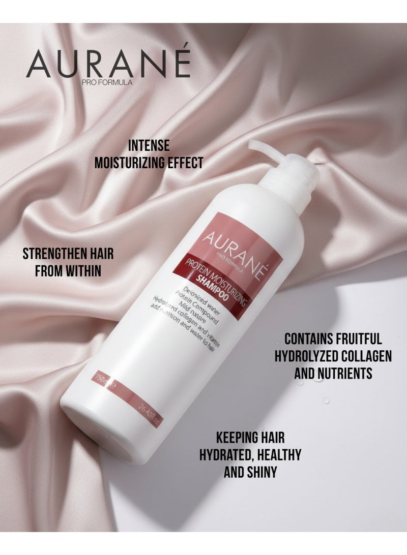 AURANE Protein Moisturizing Hair Shampoo (750ml) for Hydrating Color Protection Dry Damage Color Treated Hair Repair Organic Paraben Sulfate Free All Hair Types - Image 3