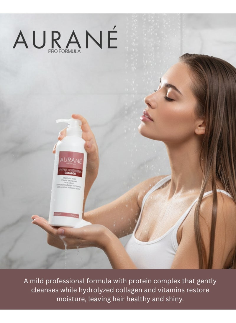 AURANE Protein Moisturizing Hair Shampoo (750ml) for Hydrating Color Protection Dry Damage Color Treated Hair Repair Organic Paraben Sulfate Free All Hair Types - Image 5