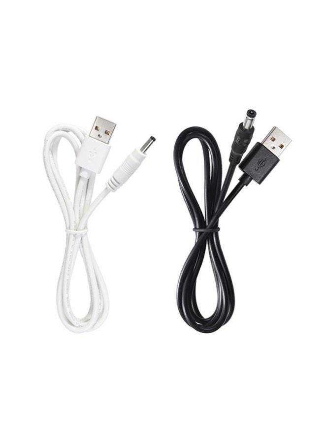 DC Line Usb To Dc Power Line Round Hole Round Head 5.5/3.5 Line Desk Lamp Toy Massager Dc Matching Machine Charging Line-Color:Black-Length:0.2m -usb To Dc Power Cord  - Image 2