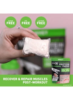 Health & Household Vade Nutrition Dissolvable Protein Packs | Strawberry Milkshake Whey Isolate Protein Powder, On-The-Go, Low Carb, Low Calorie, Lactose Free, Gluten Free, Fat Free, Sugar Free, Lean, 30 Servings  - Image 1