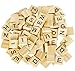 PINOWU 200pcs Wooden Letter Tiles for Scrabble Crossword Game Wood Scrabble Letters Replacement for DIY Craft Gift Decoration Scrapbooking and Making Alphabet Coaster - Image 4