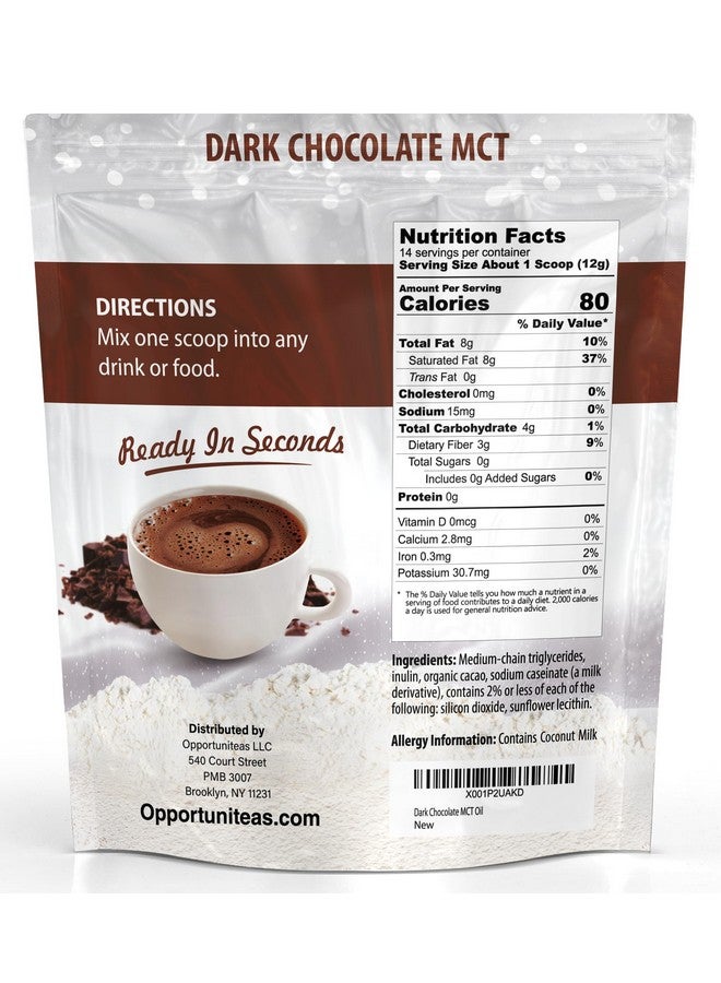 Opportuniteas MCT Oil Powder, Keto Creamer for Coffee, Drinks&Smoothies, Low Carb Keto Friendly, Boost Energy&Mental Focus, Supplement for Ketogenic Diet, Gluten Free&Non-GMO, Dark Chocolate 6 oz - Image 2