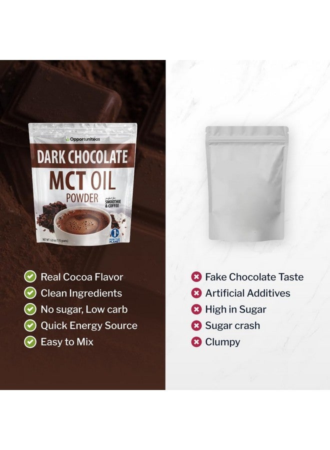 Opportuniteas MCT Oil Powder, Keto Creamer for Coffee, Drinks&Smoothies, Low Carb Keto Friendly, Boost Energy&Mental Focus, Supplement for Ketogenic Diet, Gluten Free&Non-GMO, Dark Chocolate 6 oz - Image 5