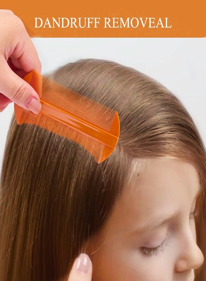 EHBELIF Dandruff Comb Fine Tooth Scalp Detox Comb Lice for Women, Men & Kids Stainless Steel Scalp Detoxing, Sweep & Massage Hair Brush Tool for Hair Care (Black 3PC) - Image 4