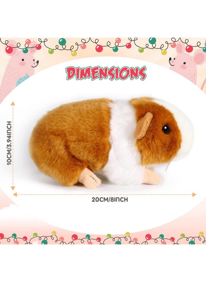 Aoriher 2 Pieces 8 Inch Cute Guinea Pig Plush Toys Stuffed Realistic Stuffed Animals Soft Guinea Pig Doll Toys Decor For Boys Girl Themed Party Supplies (Black, Yellow) - Image 2