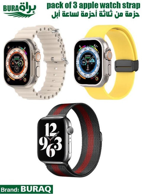 Apple Watch Band Strap For Apple Watch Ultra 2/Ultra 49mm, Series 10 46mm, 9/8/7 45mm, SE2/SE/6/5/4 44mm, 3/2/1 42mm