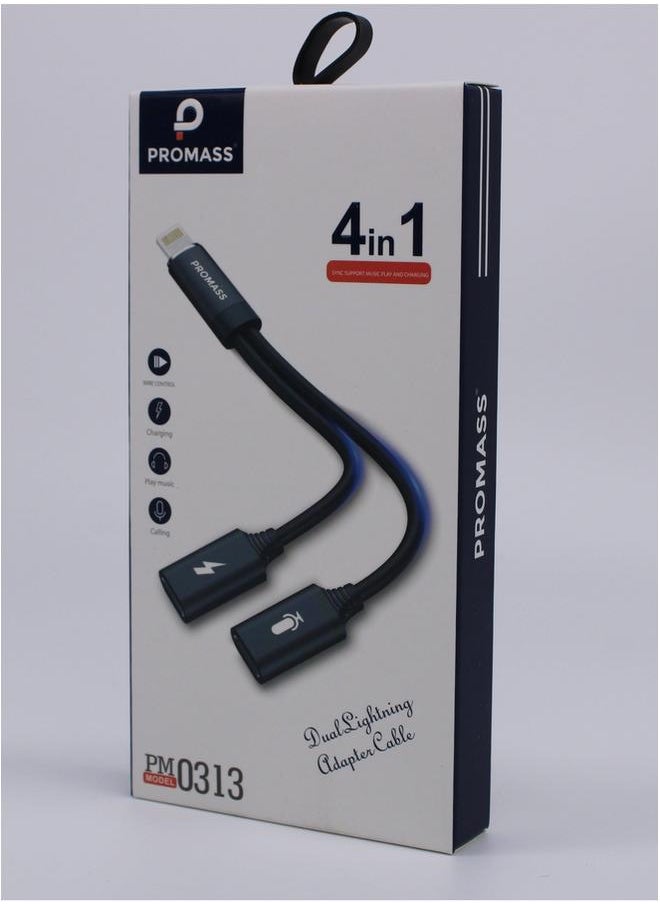 PROMASS - Dual Lightning Adapter Cable for Effortless Device Integration and Simultaneous Charging - Image 1