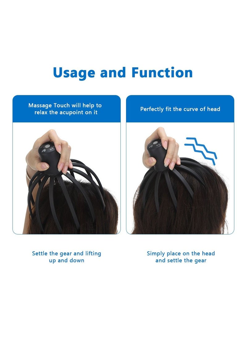 Generic - Electric Octopus Claw Head Massager Scalp Therapeutic Head Scratcher Relief Stress Fatigue Vibration Bluetooth Hair Stimulation - Image 1