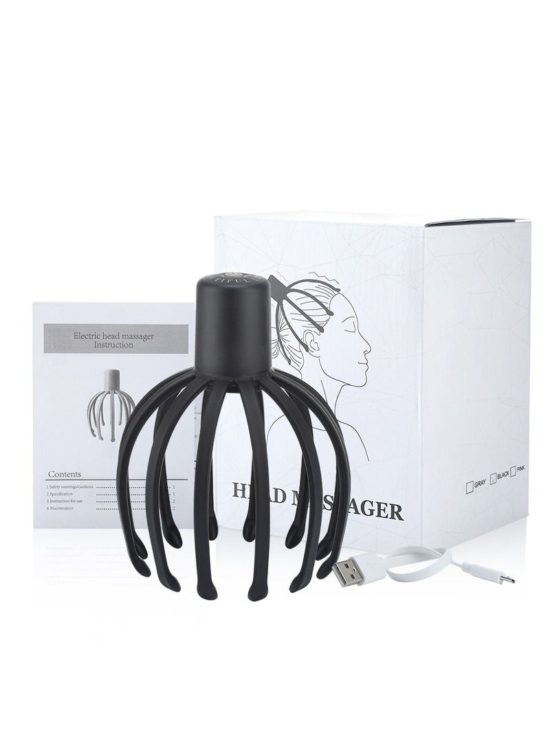 Generic - Electric Octopus Claw Head Massager Scalp Therapeutic Head Scratcher Relief Stress Fatigue Vibration Bluetooth Hair Stimulation - Image 1