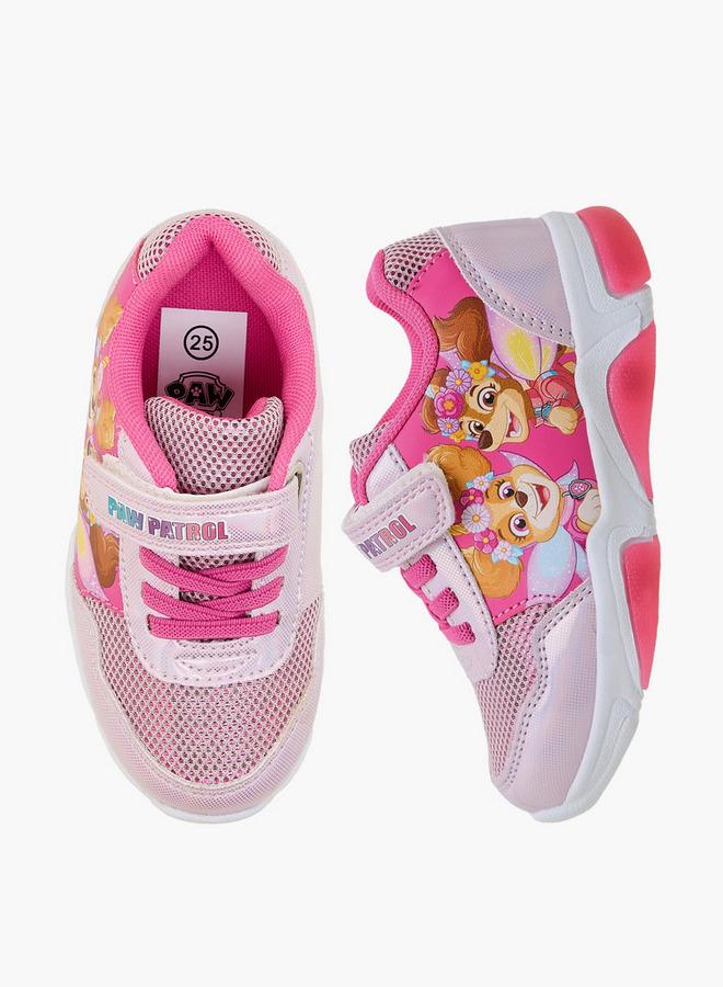 PAW PATROL Girls Hook & Loop Light-Up School Sneakers - Image 1