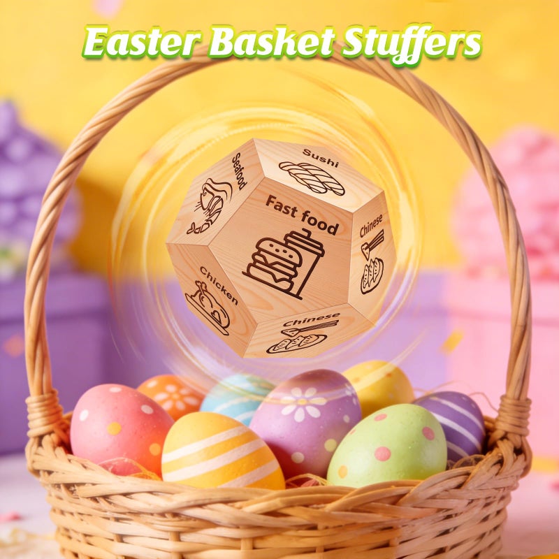 Winzwon Easter Basket Stuffers Gifts for Teens Mens Adults, Dad Gifts for Fathers Day, Winzwon Date Night Food Decision Dice, Anniversary Birthday Wedding Couples Gifts for Him Women Boyfriend Girlfriend - Image 2