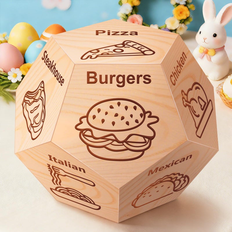 Winzwon Easter Basket Stuffers Gifts for Teens Mens Adults, Dad Gifts for Fathers Day, Winzwon Date Night Food Decision Dice, Anniversary Birthday Wedding Couples Gifts for Him Women Boyfriend Girlfriend - Image 1