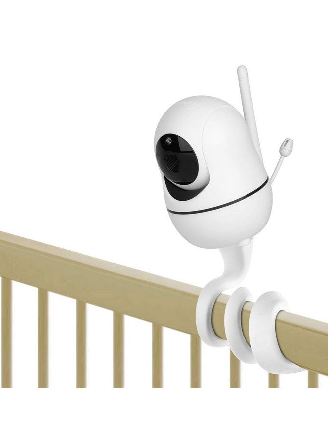 iTODOS Baby Monitor Mount Compatible With Hellobaby Hb65Hb66Hb248Anmeate Sm935E Baby Monitor Camera Versatile Twist Mount Without Tools Or Wall Damage White - Image 2
