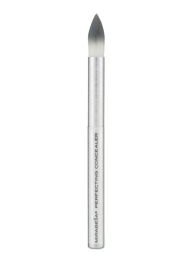 Mirabella Perfecting Concealer Brush, Premium Professional Makeup Brush Collection, Cruelty-Free Synthetic Bristle Brush, Hand-Sculpted Brushed Aluminum Handle, Luxury Blending Brush for Makeup - Image 1
