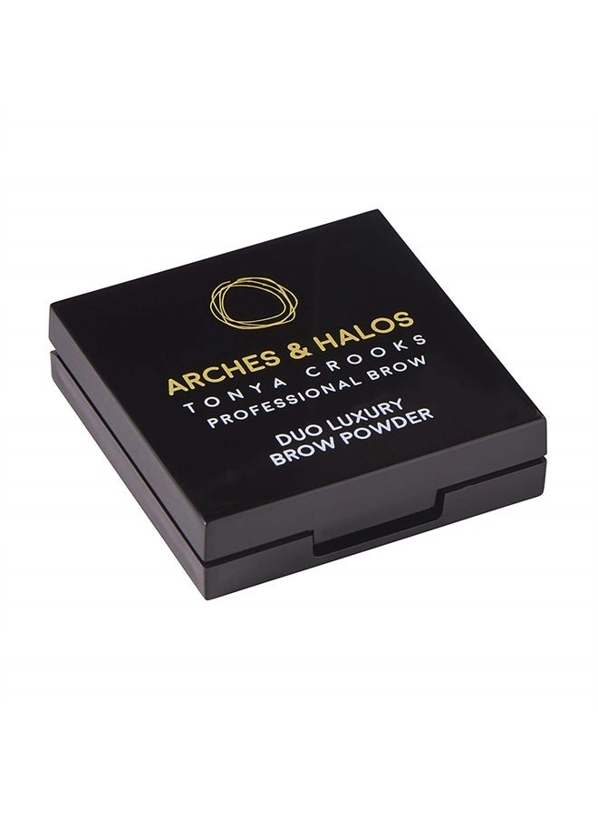 Arches & Halos Duo Luxury Brow Powder - Two-for-one Versatile Compact Powder - For Full, Defined Brows - Vegan and Cruelty Free Makeup - Mocha Blonde, 0.088 oz - Image 3
