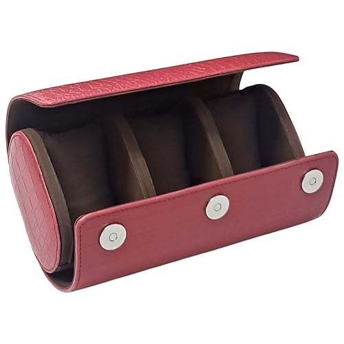 essart Luxury Watch Storage Case – Premium Leather Organizer Box for Exclusive Timepieces, Elegant Display & Protection for Collectors (WR-1013-Croco-Maroon) - Image 1