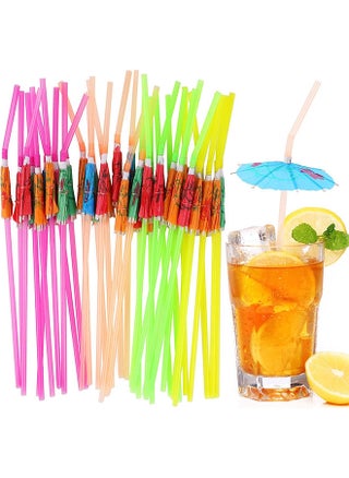 100 PCS Umbrella Parasol Drinking Straws Disposable Bendable Tropical Drinking Straws Hawaiian Beach beverage juice Party Decorations Supplies - pzsku/ZC9EE131C50CF738F6933Z/45/_/1690593635/9d7a13d0-7fd0-407a-b278-0dd47ee8c182