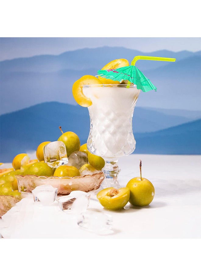 100 PCS Umbrella Parasol Drinking Straws Disposable Bendable Tropical Drinking Straws Hawaiian Beach beverage juice Party Decorations Supplies