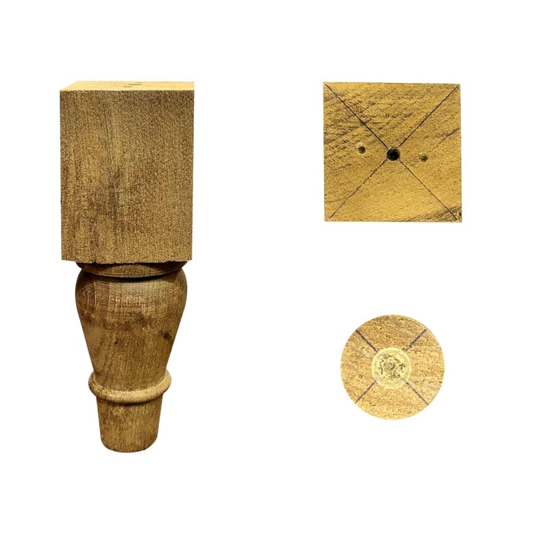 ASHOFY Handmade Teak Wood Pooja Chowki Leg Small Size with 55 Height Light Brown Wooden Religious Altar for Pooja Rooms Spiritual Decor Daily Rituals - Image 4