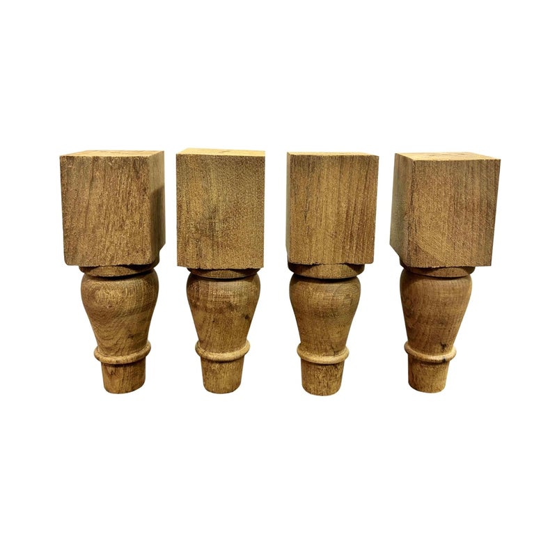 ASHOFY Handmade Teak Wood Pooja Chowki Leg Small Size with 55 Height Light Brown Wooden Religious Altar for Pooja Rooms Spiritual Decor Daily Rituals - Image 2